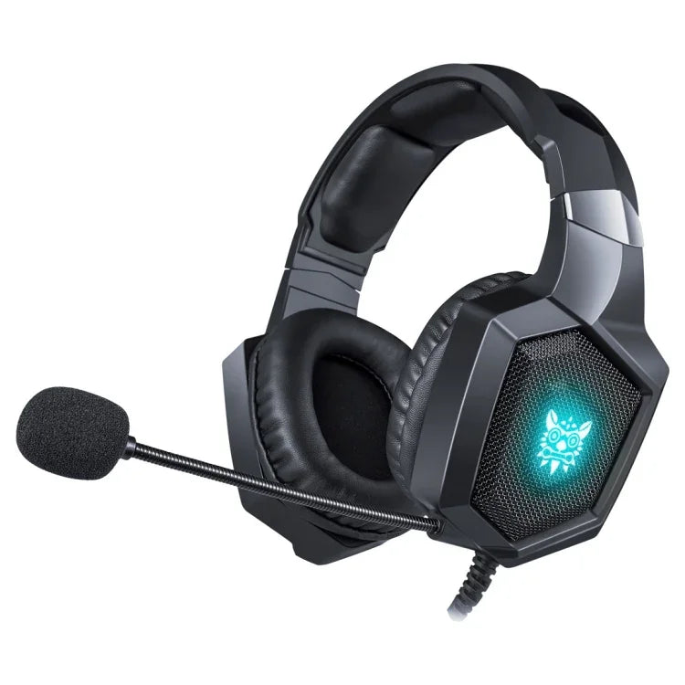 Casque de jeu ONIKUMA K8 circum-aural avec basses stéréo surround, microphone et lumières LED