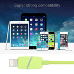 Câble de synchronisation de données USB 8 broches vers USB de 1 m, style boîte-cadeau circulaire à bobine, avec indicateur pour iPhone, iPad