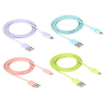 Câble de synchronisation de données USB 8 broches vers USB de 1 m, style boîte-cadeau circulaire à bobine, avec indicateur pour iPhone, iPad