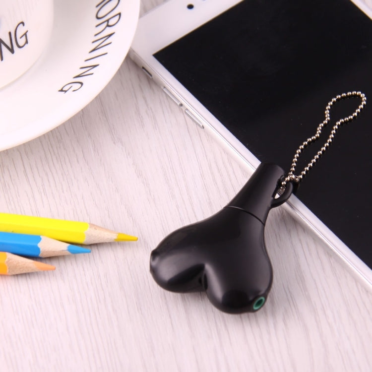 Adaptateur multi-fonction en forme de cœur avec prise jack 3,5 mm 1 mâle vers 2 femelles, avec porte-clés, pour iPhone, iPad, iPod, Samsung, Xiaomi, HTC et autres produits électroniques numériques avec interface audio 3,5 mm