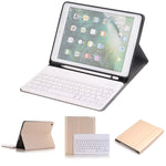 Étui en cuir horizontal rabattable pour tablette avec clavier Bluetooth détachable, support et porte-stylet pour iPad Pro 9,7 pouces, iPad Air, iPad Air 2, iPad 9,7 pouces (2017), iPad 9,7 pouces (2018), A07B Bleu, A07B Or Rose, A07B Noir, A07B Or