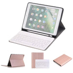 Étui en cuir horizontal rabattable pour tablette avec clavier Bluetooth détachable, support et porte-stylet pour iPad Pro 9,7 pouces, iPad Air, iPad Air 2, iPad 9,7 pouces (2017), iPad 9,7 pouces (2018), A07B Bleu, A07B Or Rose, A07B Noir, A07B Or