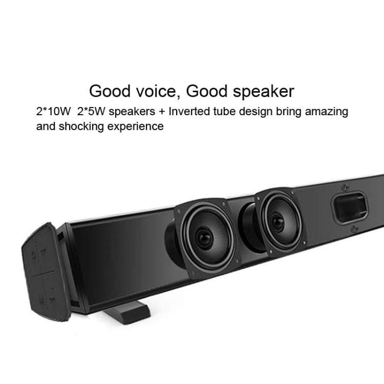 Barre de son LP-09 (CE0148) Enceinte de barre de son sans fil Bluetooth Home Cinéma avec télécommande, CE0148 Noir