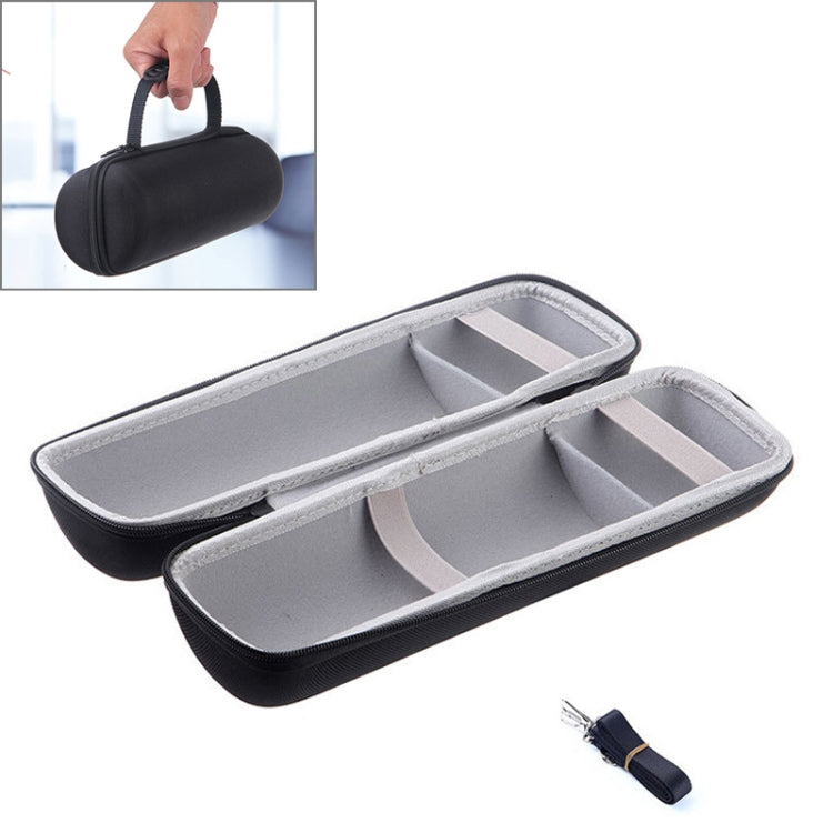 Boîte de rangement rigide 2 en 1 en PU avec fermeture éclair + housse en silicone souple pour haut-parleur Bluetooth JBL Charge 3 avec bandoulière