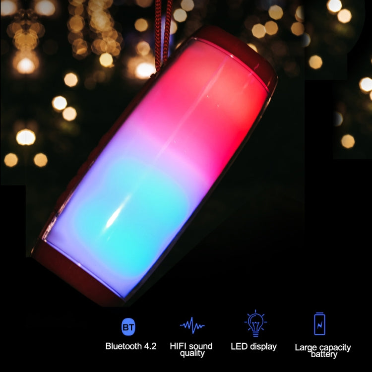Haut-parleur Bluetooth portable mini T&G TG157 Bluetooth 4.2 avec lumières colorées mélodieuses