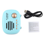 Haut-parleur Bluetooth rétro mini Q108 sans fil, support mains libres / carte TF / disque U / FM
