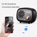 Haut-parleur Bluetooth rétro mini Q108 sans fil, support mains libres / carte TF / disque U / FM