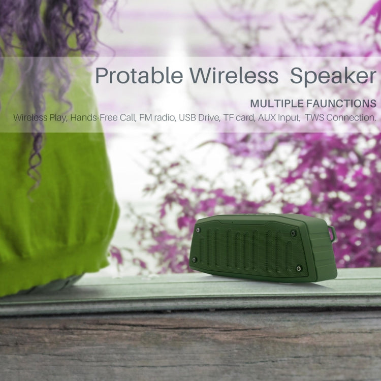 Enceinte Bluetooth portable extérieure NewRixing NR-4019 avec fonction appel mains libres, support carte TF & USB & FM & AUX