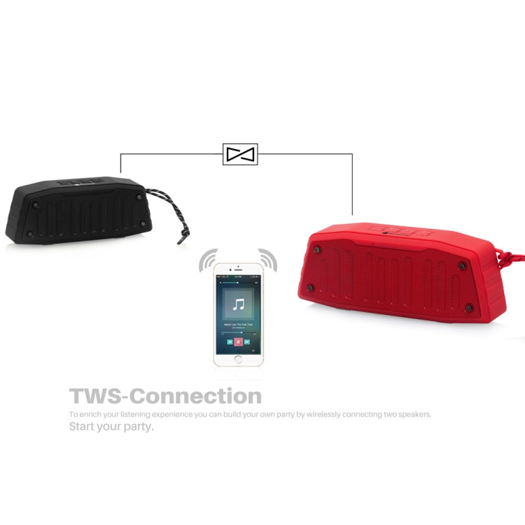 Enceinte Bluetooth portable extérieure NewRixing NR-4019 avec fonction appel mains libres, support carte TF & USB & FM & AUX