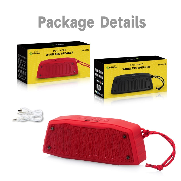 Enceinte Bluetooth portable extérieure NewRixing NR-4019 avec fonction appel mains libres, support carte TF & USB & FM & AUX