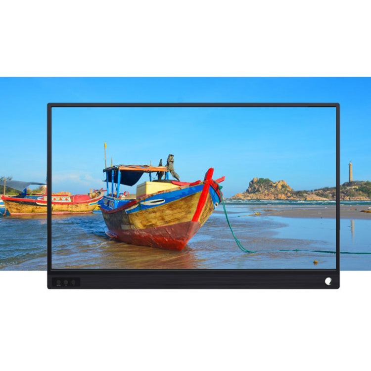 Écran portable HD 15,6 pouces 1080P grand angle 178 degrés pour ordinateur de bureau / console de jeu / écran simultané / PS4 / PS3 / XBox, avec interfaces Mini HDMI & Micro USB & 2 USB-C / Type-C