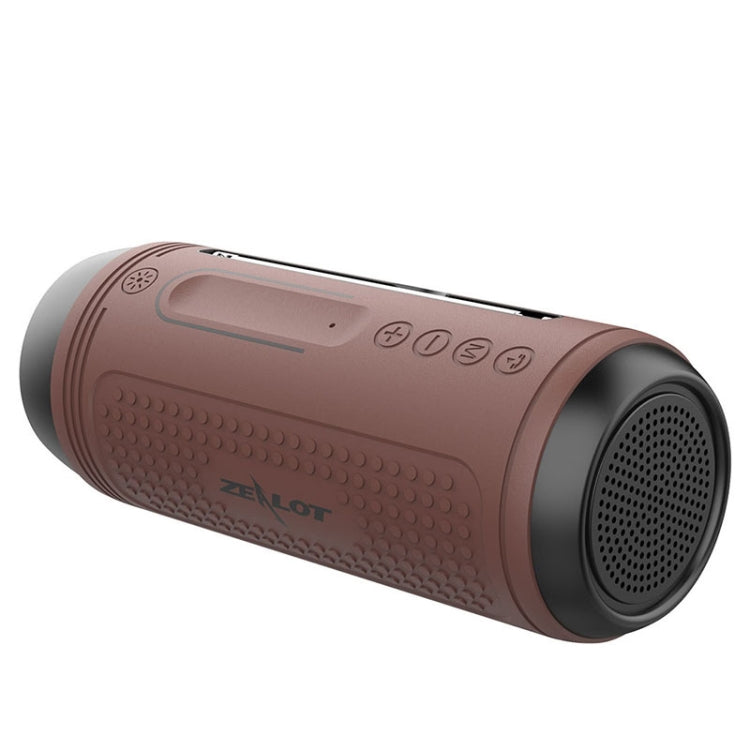 Enceinte Bluetooth sans fil multifonctionnelle ZEALOT A1 Bass, microphone intégré, support appels Bluetooth & AUX & carte TF & lumières LED