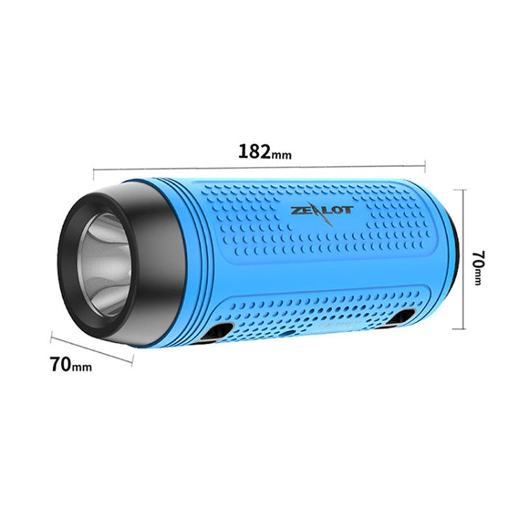Enceinte Bluetooth sans fil multifonctionnelle ZEALOT A1 Bass, microphone intégré, support appels Bluetooth & AUX & carte TF & lumières LED