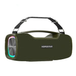 Enceinte Bluetooth portable extérieure HOPESTAR A6X TWS avec lumières musicales colorées, prise en charge Power Bank & appel mains libres & disque U & carte TF & AUX 3,5 mm, A6X Noir, A6X Vert