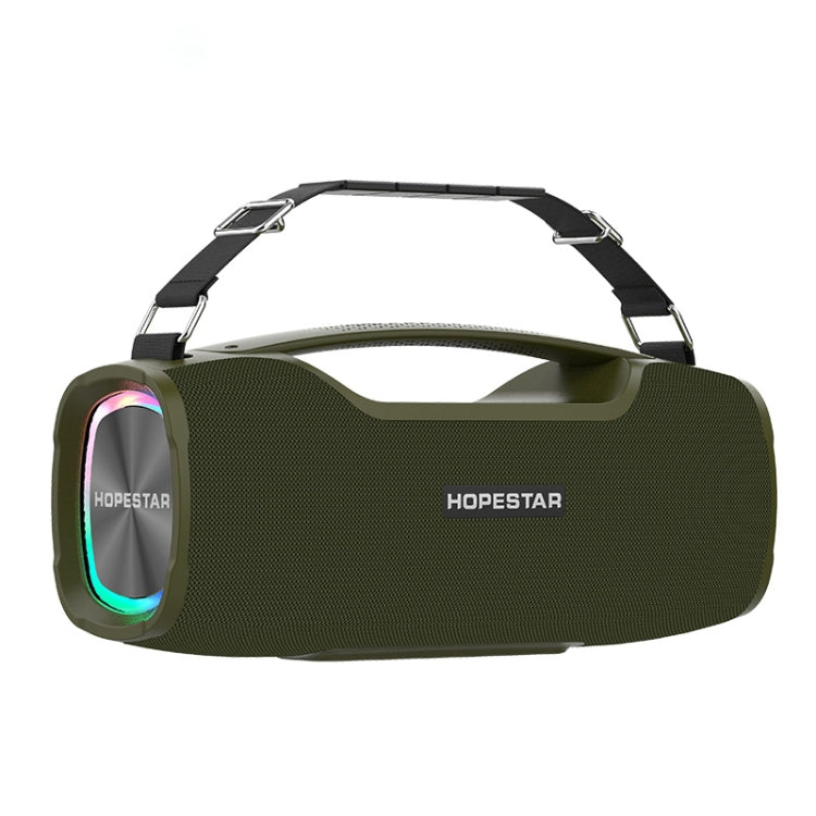 Enceinte Bluetooth portable extérieure HOPESTAR A6X TWS avec lumières musicales colorées, prise en charge Power Bank & appel mains libres & disque U & carte TF & AUX 3,5 mm, A6X Noir, A6X Vert