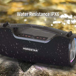 Enceinte Bluetooth portable extérieure HOPESTAR A6X TWS avec lumières musicales colorées, prise en charge Power Bank & appel mains libres & disque U & carte TF & AUX 3,5 mm, A6X Noir, A6X Vert