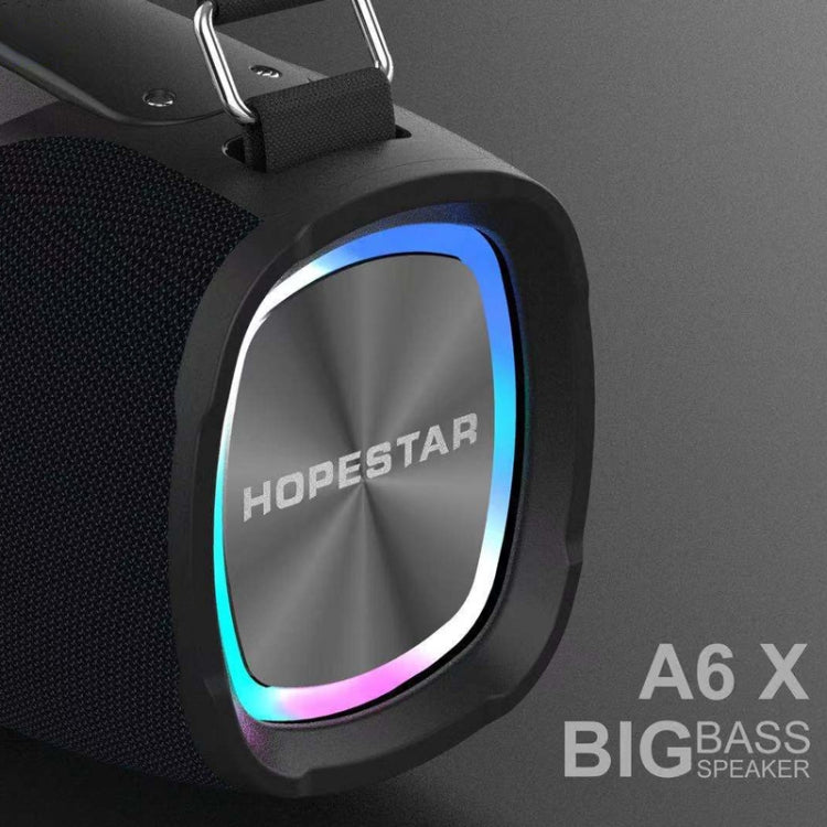 Enceinte Bluetooth portable extérieure HOPESTAR A6X TWS avec lumières musicales colorées, prise en charge Power Bank & appel mains libres & disque U & carte TF & AUX 3,5 mm, A6X Noir, A6X Vert