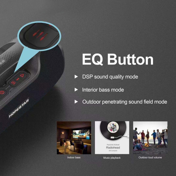 Enceinte Bluetooth portable extérieure HOPESTAR A6X TWS avec lumières musicales colorées, prise en charge Power Bank & appel mains libres & disque U & carte TF & AUX 3,5 mm, A6X Noir, A6X Vert