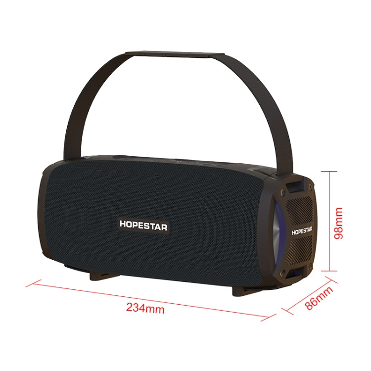 Enceinte Bluetooth portable extérieure étanche HOPESTAR H24 Pro TWS à texture tissée avec lumière rythmique, prise en charge appel mains libres & disque U & carte TF & AUX 3,5 mm & FM, H24 Pro Noir, H24 Pro Gris, H24 Pro Bleu, H24 Pro Rouge