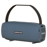 Enceinte Bluetooth portable extérieure étanche HOPESTAR H24 Pro TWS à texture tissée avec lumière rythmique, prise en charge appel mains libres & disque U & carte TF & AUX 3,5 mm & FM, H24 Pro Noir, H24 Pro Gris, H24 Pro Bleu, H24 Pro Rouge