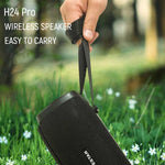Enceinte Bluetooth portable extérieure étanche HOPESTAR H24 Pro TWS à texture tissée avec lumière rythmique, prise en charge appel mains libres & disque U & carte TF & AUX 3,5 mm & FM, H24 Pro Noir, H24 Pro Gris, H24 Pro Bleu, H24 Pro Rouge
