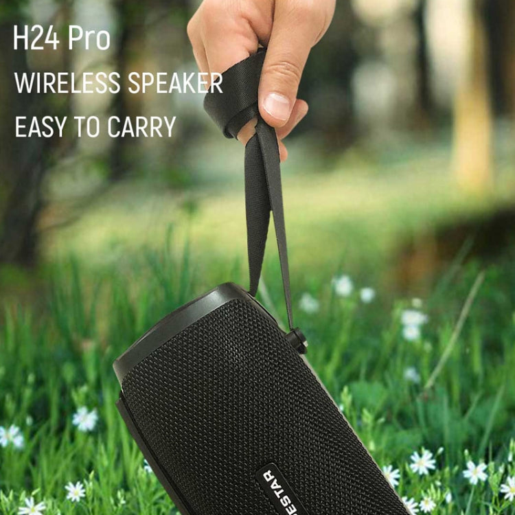 Enceinte Bluetooth portable extérieure étanche HOPESTAR H24 Pro TWS à texture tissée avec lumière rythmique, prise en charge appel mains libres & disque U & carte TF & AUX 3,5 mm & FM, H24 Pro Noir, H24 Pro Gris, H24 Pro Bleu, H24 Pro Rouge