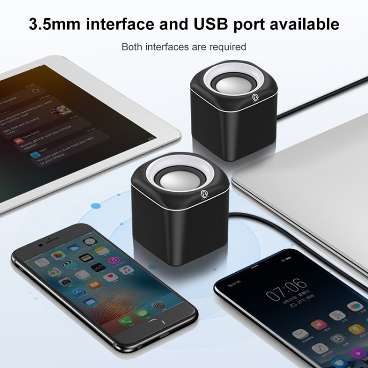 Mini haut-parleur filaire USB A1 Standard Version à commande filaire et volume élevé, longueur du câble : 1,1 m, Standard Version