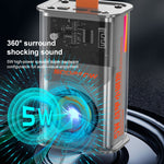 5W Portable Bullet TWS Wireless Bluetooth Speaker, (Orange), (Green), (Grey), (Purple)