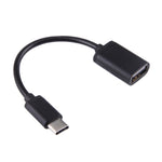 Câble OTG métallique USB femelle vers Type-C mâle 8,3 cm, câble de charge et de données