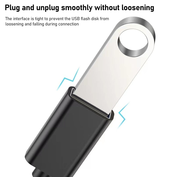 Câble OTG métallique USB femelle vers Type-C mâle 8,3 cm, câble de charge et de données