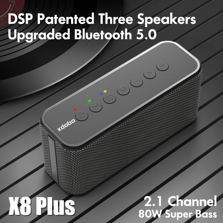 XDOBO X8 Plus Enceinte Bluetooth Sans Fil 80W Subwoofer Extérieur Support TWS & Carte TF & Clé USB, X8 Plus