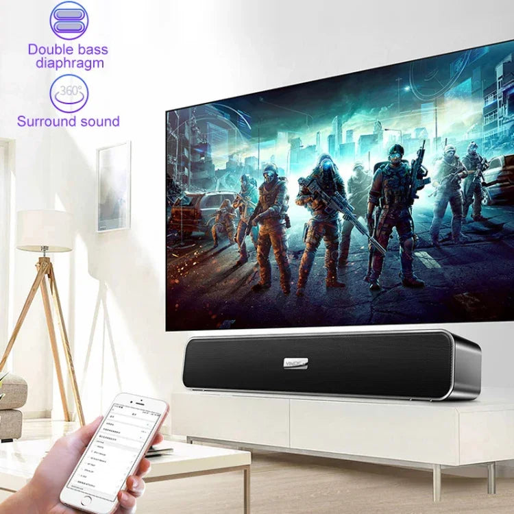 Haut-parleur Bluetooth sans fil YINDIAO A36 Bluetooth 5.0 Smart Subwoofer, version standard Bluetooth, version standard Bluetooth (Noir)