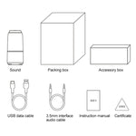 Enceinte Bluetooth sans fil Xiaomi Youpin V03 avec lumière colorée, support mains libres / AUX