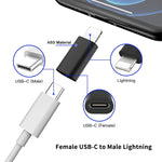 ENKAY Hat-Prince HC-6 Mini Adaptateur Connecteur de Port USB-C / Type-C 3.1 vers 8 Broches en ABS (Blanc), Noir, Type-C vers 8 Broches