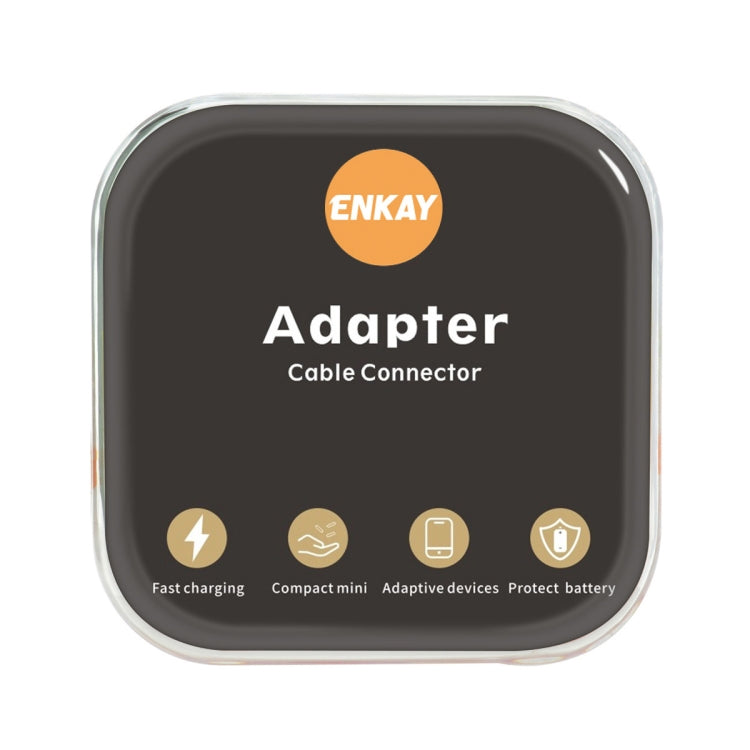 ENKAY Hat-Prince HC-6 Mini Adaptateur Connecteur de Port USB-C / Type-C 3.1 vers 8 Broches en ABS (Blanc), Noir, Type-C vers 8 Broches