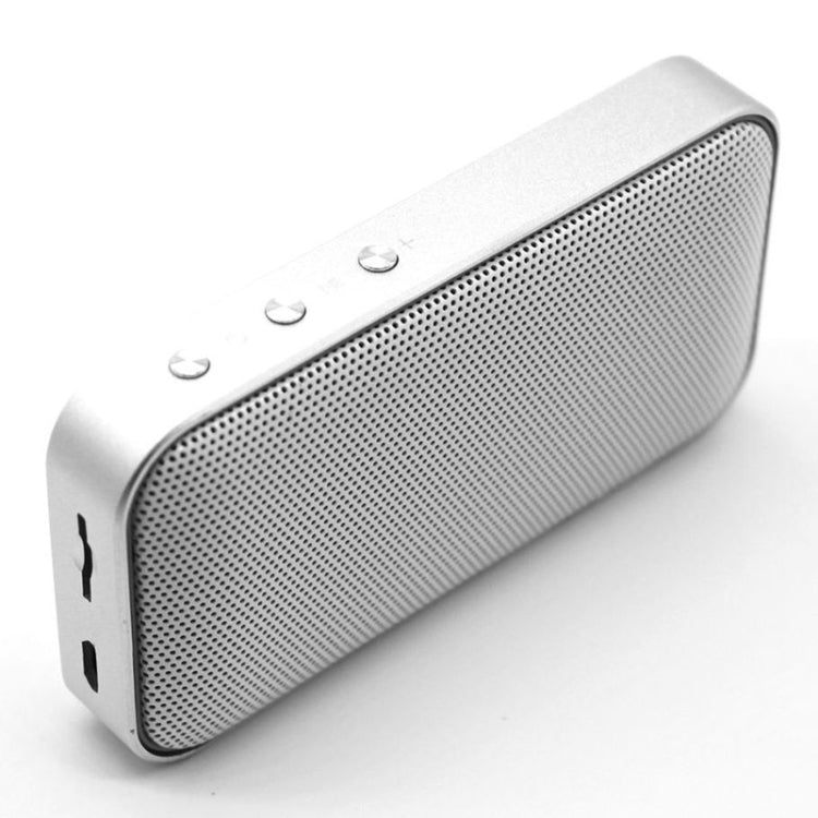 Haut-parleur Bluetooth sans fil portable ultra-plat BT209, compatible carte TF et appels mains libres, argent