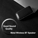 Haut-parleur Bluetooth sans fil portable ultra-plat BT209, compatible carte TF et appels mains libres, argent