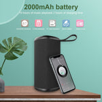 Enceinte Bluetooth sans fil portable ZEALOT S35 avec basses puissantes et microphone intégré, compatible appels mains-libres, carte TF et AUX