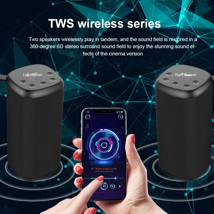 Enceinte Bluetooth sans fil portable ZEALOT S35 avec basses puissantes et microphone intégré, compatible appels mains-libres, carte TF et AUX