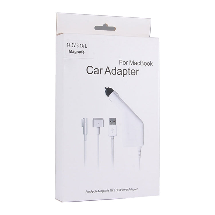 Chargeur de voiture 85W 18.5V 4.6A 5 broches style L MagSafe 1 avec 1 port USB pour Apple Macbook A1150 / A1151 / A1172 / A1184 / A1211 / A1370, longueur: 1.7m, 85W 18.5V 4.6A