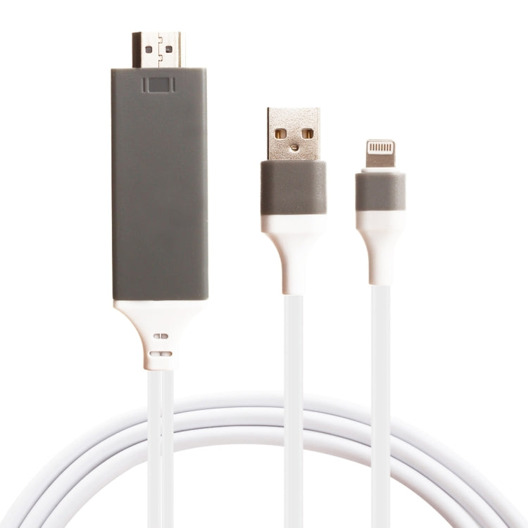 Câble adaptateur 8 broches mâle vers HDMI et USB mâle, longueur : 2 m, 8 broches mâle
