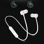 Casque intra-auriculaire Bluetooth 5.0 X3 à absorption magnétique avec micro HD, support des appels mains libres, portée : 10 m