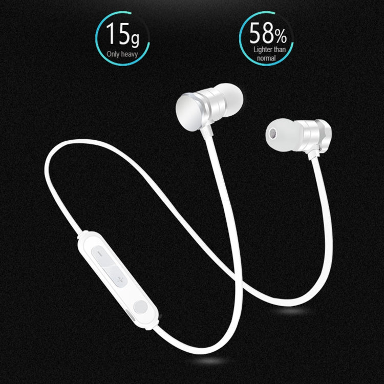 Casque intra-auriculaire Bluetooth 5.0 X3 à absorption magnétique avec micro HD, support des appels mains libres, portée : 10 m