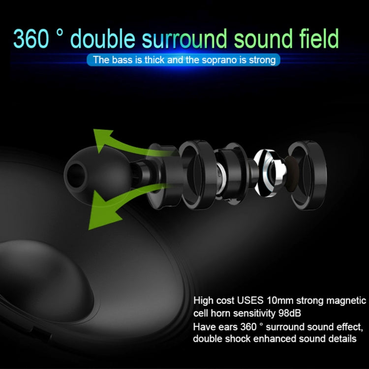 Casque intra-auriculaire Bluetooth 5.0 X3 à absorption magnétique avec micro HD, support des appels mains libres, portée : 10 m