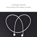 Sangle anti-perte pour écouteurs Bluetooth sans fil en silicone unisexe pour Apple AirPods 1/2, longueur du câble : 60 cm