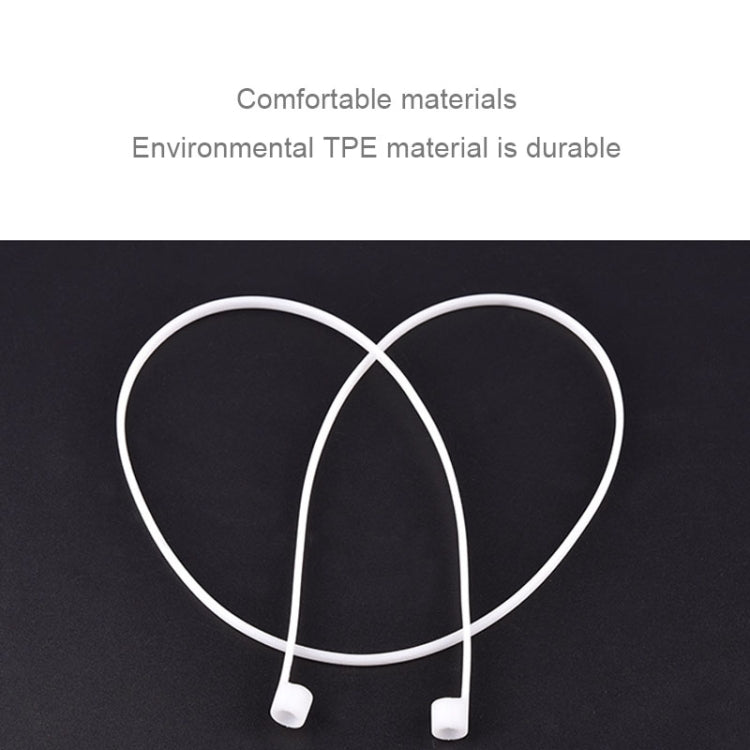 Sangle anti-perte pour écouteurs Bluetooth sans fil en silicone unisexe pour Apple AirPods 1/2, longueur du câble : 60 cm