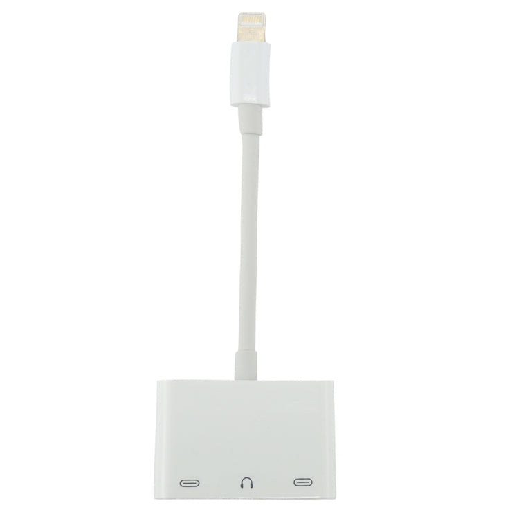 Adaptateur audio mâle 8 broches vers double femelle 8 broches et femelle 3,5 mm
