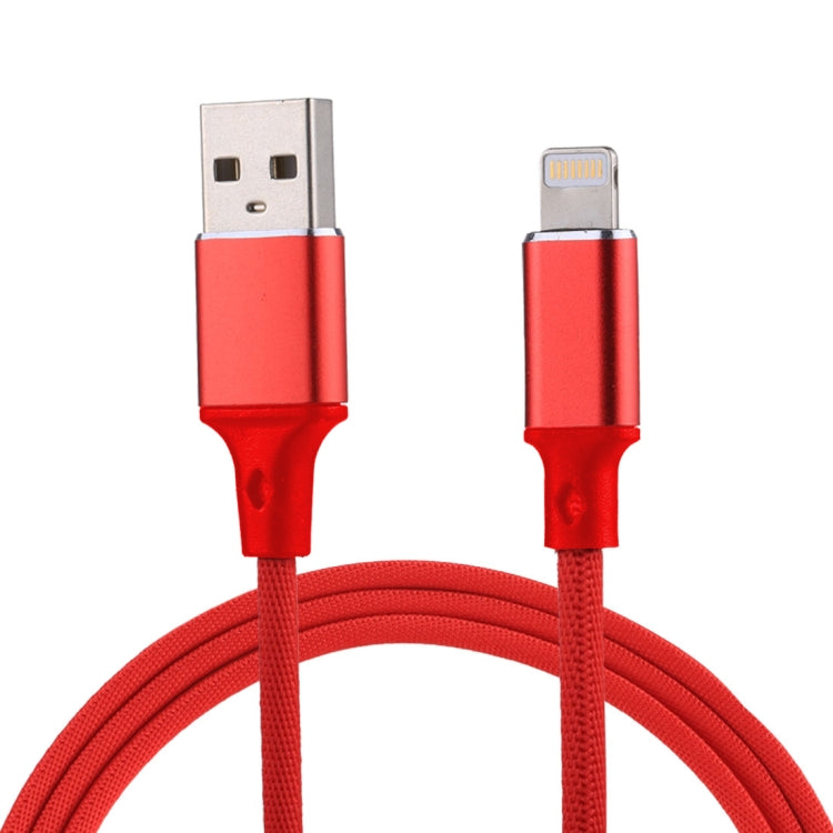 Câble de synchronisation et de charge USB vers 8 broches tressé en nylon, 1m 2A, 8 broches noir, 8 broches rouge, 8 broches blanc, 8 broches rose, 8 broches gris, 8 broches bleu