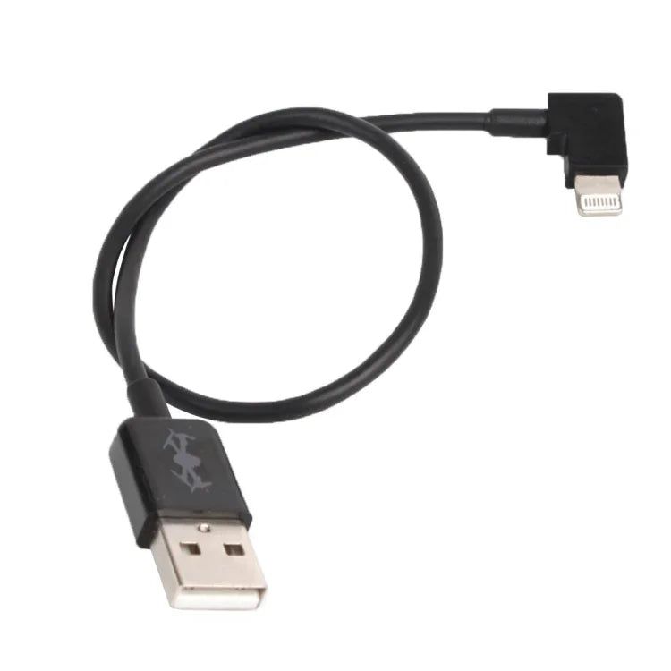 Câble de données USB vers connecteur coudé à 8 broches de 30 cm pour DJI SPARK / MAVIC PRO / Phantom 3 et 4 / Inspire 1 et 2, USB vers 8 broches