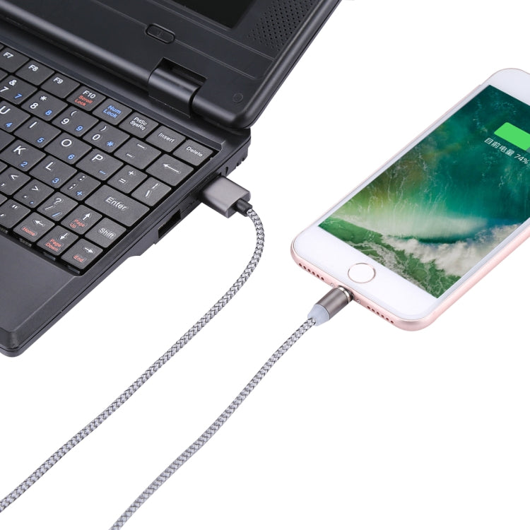 Câble de synchronisation et charge tressé 1,05m 8 broches + Micro USB + USB-C / Type-C vers USB avec indicateur LED